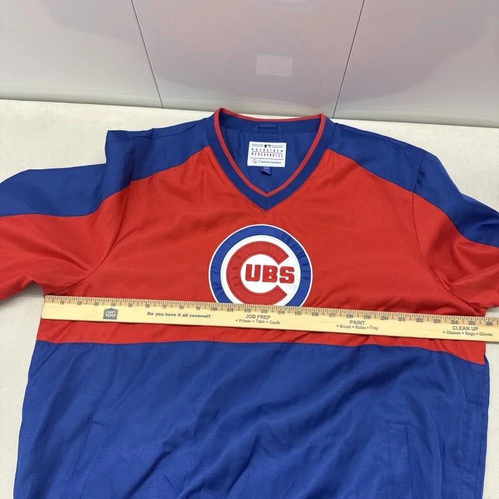 G-III Sports MLB Chicago Cubs Men's XL Pullover Windbreaker Side Zip Warmup NWT